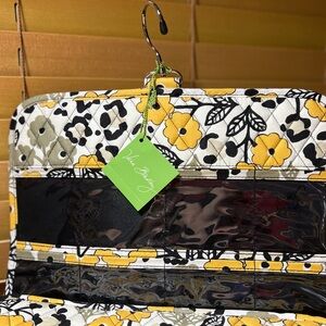 Vera Bradley Go Wild Yellow and Black Floral Hanging Organizer